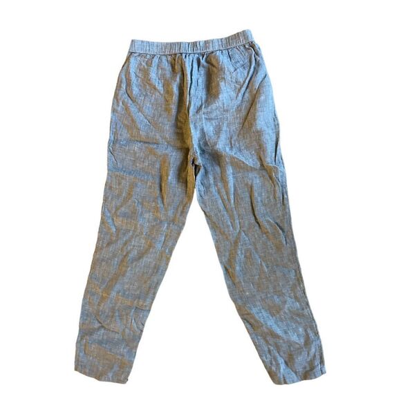 Eileen Fisher Slouchy Ankle Chambray Linen Pants Size PP/PTP - Picture 6 of 10